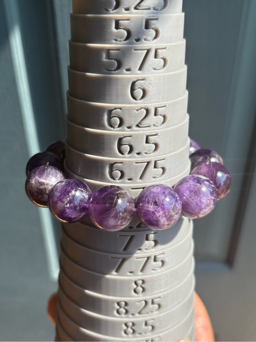 Chunky Amethyst Crystal Bracelet 17.5mm - Picture 6 of 13